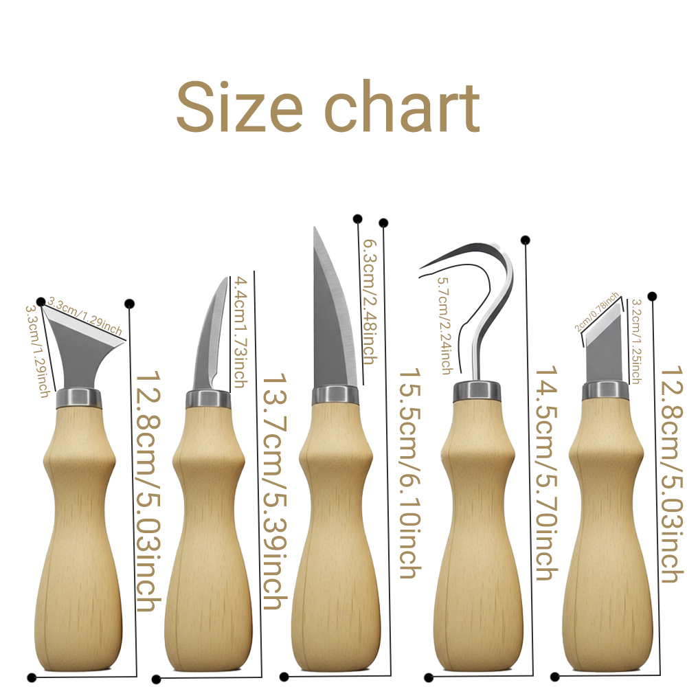 5PC Wood Carving Tools Set wit - Art Craft Kit 评论和价格